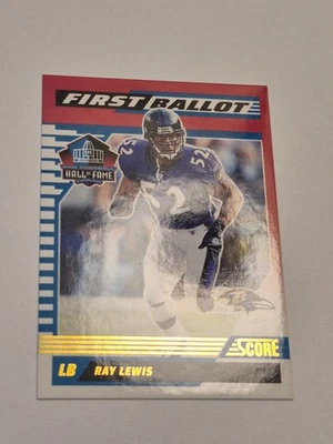 2025 Score Ray Lewis First Ballot Gold Insert Parallel #9 Ravens - Image 1 of 3