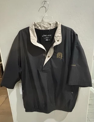 DRYJOYS By Footjoy Mens Black Golf Pullover Jacket 1/4 Zip SS Size L **FLAW** - Image 1 of 4
