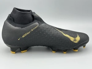 Nike Phantom Vision Elite DF FG Cleats: Black / Gold, Size 4.5 Youth / 6 Women's - Picture 1 of 9