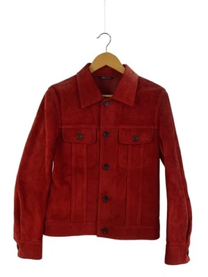 00S/Archive/Tom Ford Period/Leather Trucker Jacket/44/Suede/Red 1111 - Image 1 of 4