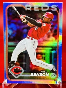 Topps Series 2 Will Benson #386 Rainbow Foil Cincinnati Reds - Picture 1 of 2