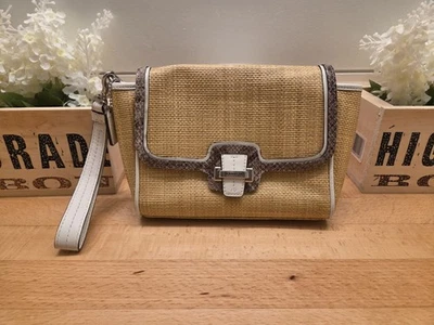 Bolso sin asas de paja COACH Taylor City con estampado de serpiente Foto 1 de 4