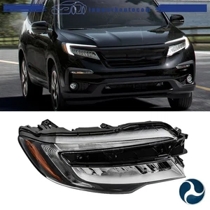 For Pilot Honda 2019-2022 LED Front Headlight Assembly Headlamp Black Right Side - Picture 1 of 16