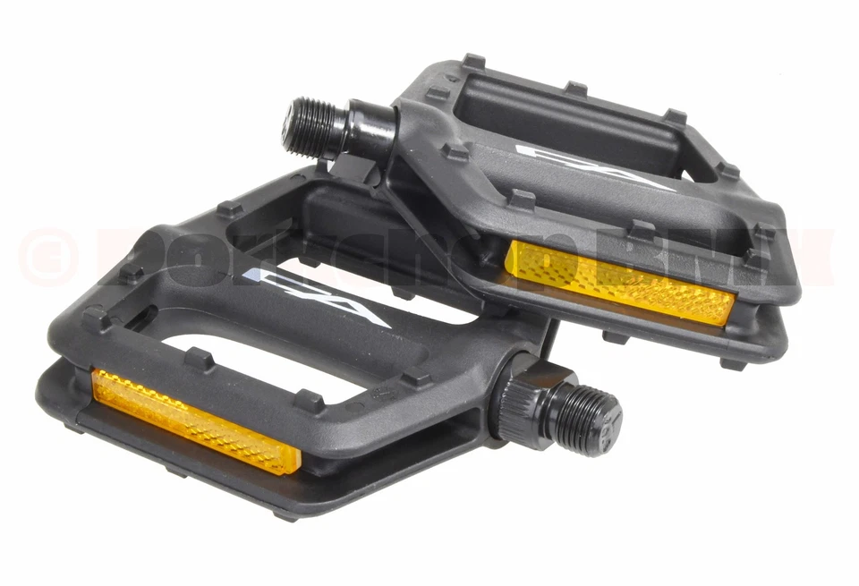 Free Agent 9/16" plastic resin platform BMX bicycle pedals  - BLACK - Image 1 of 1