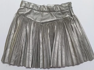 Zara Girls Stylish Pleated Skirt Metallic Size 6 - Picture 1 of 3
