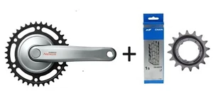 Shimano Nexus Kurbelgarnitur  FC-C6000 38 Zähne Silber + Nexus Kette und Ritzel - Picture 1 of 1