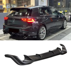 For 2021+ VW Golf 8 GTI MK8 O Style Real Carbon Fiber Rear Bumper Diffuser Lip - Picture 1 of 17