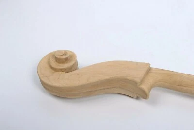 Кленовый деревянный вертикальный двойной басовый гриф 3/4 белый незаконченный двойной басовый гриф - Изображение 1 из 3