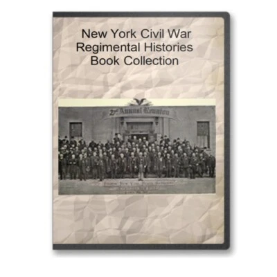 Conjunto de 59 livros de infantaria voluntária regimento da guerra civil Nova York NY - C533 - Imagem 1 de 2