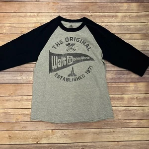 Disney Parks The Original Walt Disney World Est 1971 Gray Black Medium Shirt 3/4 - Picture 1 of 6