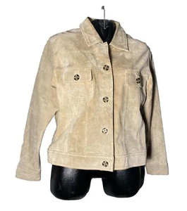 Brandon Thomas Mujer Vintage Gamuza Cuero Solapa Cuadrada Talla LG - Imagen 1 de 6