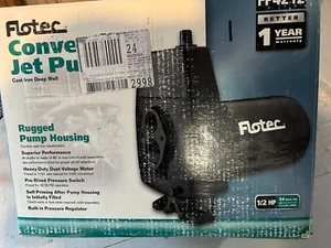 NEW Flotec Model FP4212-08 Cast Iron Convertible Jet Water Pump 1/2 HP - Picture 1 of 3