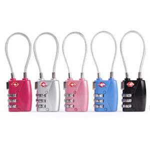 5 Colors Koffer-Zahlenschloss Kombinationspadlock Kabel Gepäckschloss - Bild 1 von 2