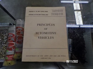 Manual de Principios de Vehículos Automotrices 1956 TM9-8000 y TO36A-1-76 de colección - Imagen 1 de 6