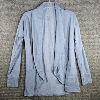 Cárdigan ligero Cuddl Duds para mujer talla XXS/XS azul frente abierto Foto 1 de 4