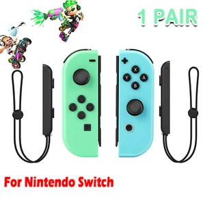 1 Pair Wireless Controller For Nintendo Switch Joy-con Gamepad W Straps-Red+Blue - Picture 1 of 21