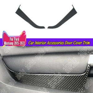 Carbon Fiber Car Interior Accessories Door Cover Trim For Ford Mustang 2015-2023 - Picture 1 of 5