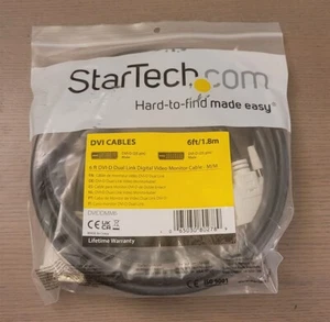 NEU Startech.com 6 Fuß DVI-D Dual Link Videokabel 25-poliger Stecker auf Stecker DVIDDMM6 - Bild 1 von 1