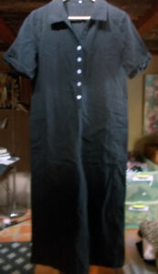 UNBRANDED lightweight linen romper jumpsuit (5XL US1X) black NEW