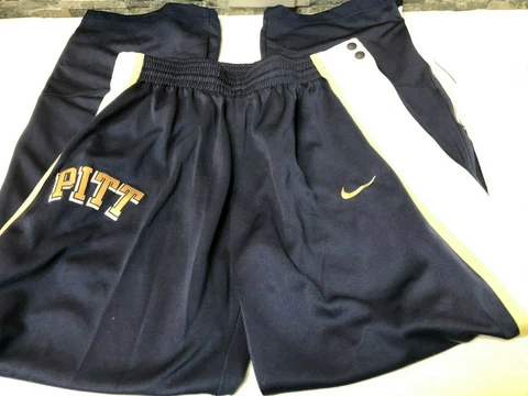 NWOT Pitt Panthers Nike Vintage Navy Blue Warm Up Pants LARGE SNAP AWAY GYM PANT Cover