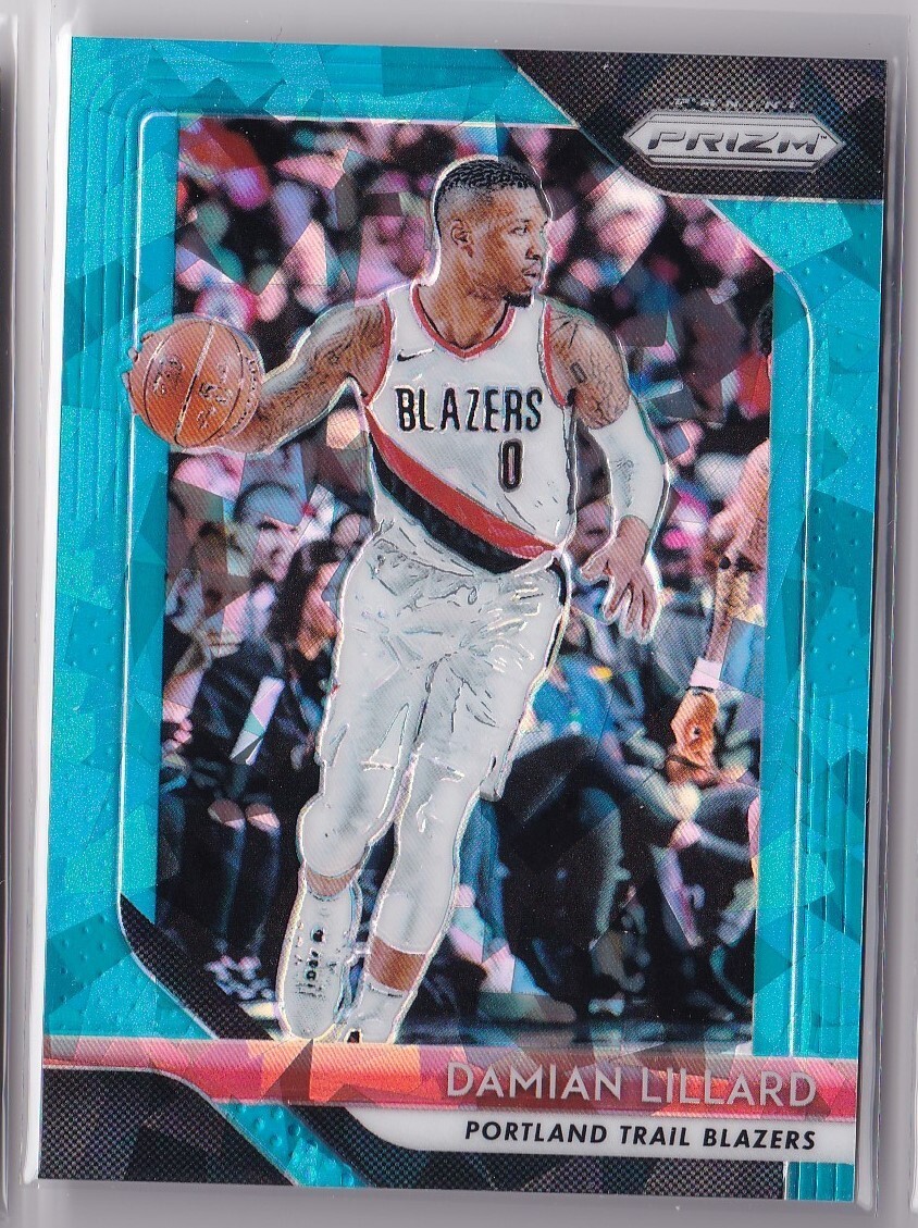 2018-19 Panini Prizm DAMIAN LILLARD #81 SP Mint Insert Card BLUE ICE /99