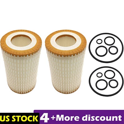 2Pcs ENGINE OIL FILTER For Mercedes Benz CLK430 CLK500 CLS55 CLS500 E320 E350 - Image 1 of 4