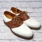 Chaussures habillées Sherman Brothers cuir mocassins Oxford marron et blanc taille 11