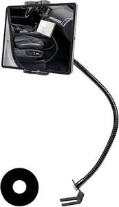 Tablet Holder for Car or Truck Seat Rail Mount Long 19.7" Gooseneck Arm Heavy... - Afbeelding 1 van 9
