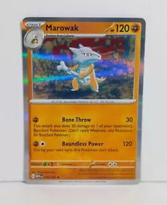 Marowak Pokemon TCG Scarlet & Violet 151 Card 105/165 2023 Holo Rare - Picture 1 of 3