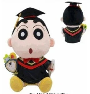 Figura de felpa de graduación Crayon Shin Chan de 14,5" regalo muñeca de juguete de peluche suave - Imagen 1 de 1