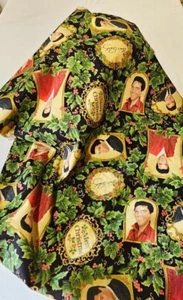 Elvis Christmas Fabric 1 Yd x 43" W Cotton Cranston Village 2-Directional Holly - Picture 1 of 4