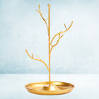 Golden Jewelry Tray Earrings Display Stand for Home Shop Decor