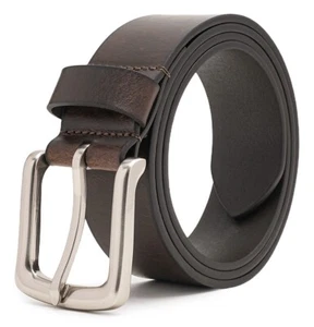 Men’s Belt With Full Grain Leather Belts Casual Jeans Belts for Men 1.5inch - Picture 1 of 27