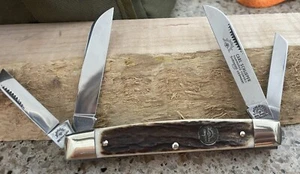 Rare Carl Schlieper German Eye 60DS Congress 4 Blade Pocket Knife - STAG MINT - Picture 1 of 10