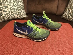 Nike / 2012 /Flyknit Trainer+ Olympics - Volt Blue Green /532984-431 / MENS 10 - Picture 1 of 9