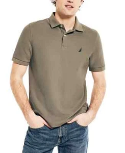 NWT Nautica Men's Classic-Fit Performance Deck Polo Shirt Large Olive yap2425 - Picture 1 of 2