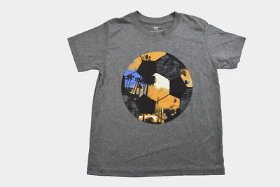 Camisa Tek Gear Jóvenes Niños Fútbol Palma Gráfico Gris Nueva con Etiquetas Mediana Foto 1 de 4