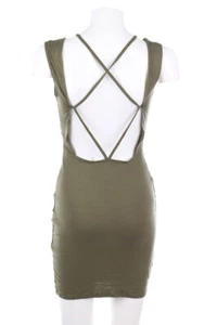 asos DESIGN Kleid Minikleid tiefer Rückenausschnitt UK 10 = D 36 olivgrün - Bild 1 von 4
