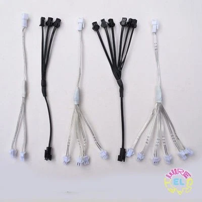 Mini Splitters For EL Wire - 20cm - Black or White - Connectors For Neon Wire - Image 1 of 2