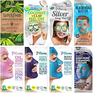 7TH HEAVEN Cleansing, Moisturising & Smoothening Peel-Off Masks *CHOOSE MASK* - Picture 1 of 22
