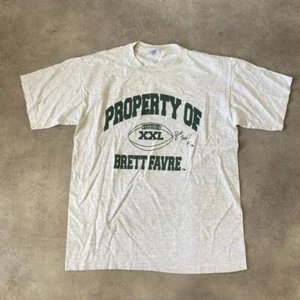Brett Fayre Womens Large Graphic Single Stitch College Vintage Tee, Grey - Picture 1 of 10