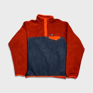 Suéter Pullover Patagonia Synchilla Snap T Polar Para Hombre Pequeño Naranja Exterior - Imagen 1 de 7