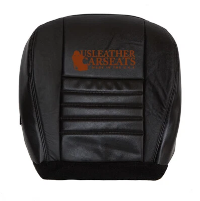 1999-2004 Ford Mustang Saleen S281 Driver Side Bottom Leather Seat Cover Black  - Image 1 of 4