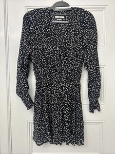 ISABEL MARANT ETOILE Printed Mini Dress Ecru Black Sz 36 US Sz 4 - Picture 1 of 5