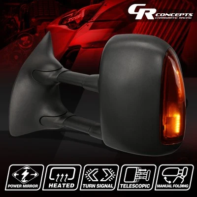 LEFT POWERED+HEAT+LED SIGNAL TOW MIRROR FOR 1999-2007 FORD F250-F550 SUPER DUTY Foto 1 de 4