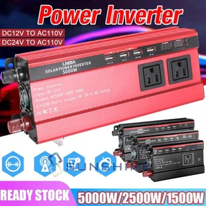 Convertidor 5000W De 12V A 110V/24V A 110V Para Carro Auto inversor de corriente - Picture 1 of 167