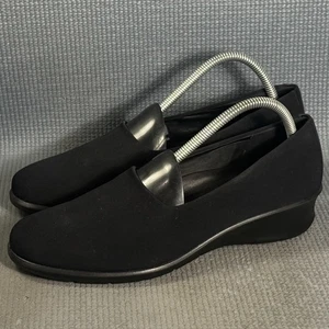 Ecco Felicia Damen-Slipper schwarz/schwarz Textil Keilabsatz Größe 9 US 40 EU - Bild 1 von 10