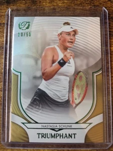 2025 Topps Triumphant Tennis Nastasja Schunk Gold Foil 30/50 #65 - Picture 1 of 2