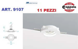 FARETTO IN GESSO INCASSO NOBILE 9107 FARO PER LAMPADINA LED CONTROSOFFITTO GESSO - Foto 1 di 3