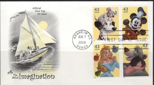 US Scott #4343a, "The Art of Imagination", Block of 4 ArtCraft FDC, unaddressed. - Picture 1 of 1
